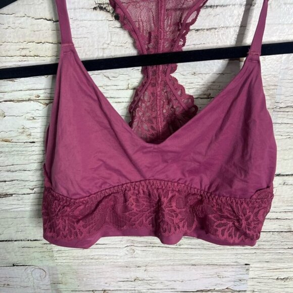 PINK Victoria's Secret Purple Lace Trim Bralette - Picture 2 of 6